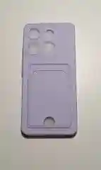 Алый чехол для INFINIX SMART 7 / TECNO POP 7  с защитой камеры и карманом для карты