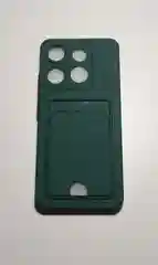 Оливковый чехол для INFINIX SMART 7 / TECNO POP 7  с защитой камеры и карманом для карты
