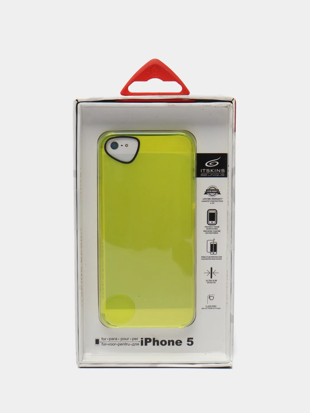 Желтый чехол для iPhone 5/5S/SE, пластиковый