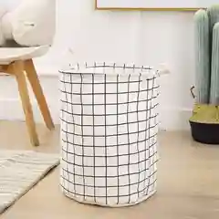 Мятный корзина для игрушек и белья, складная, с ручками