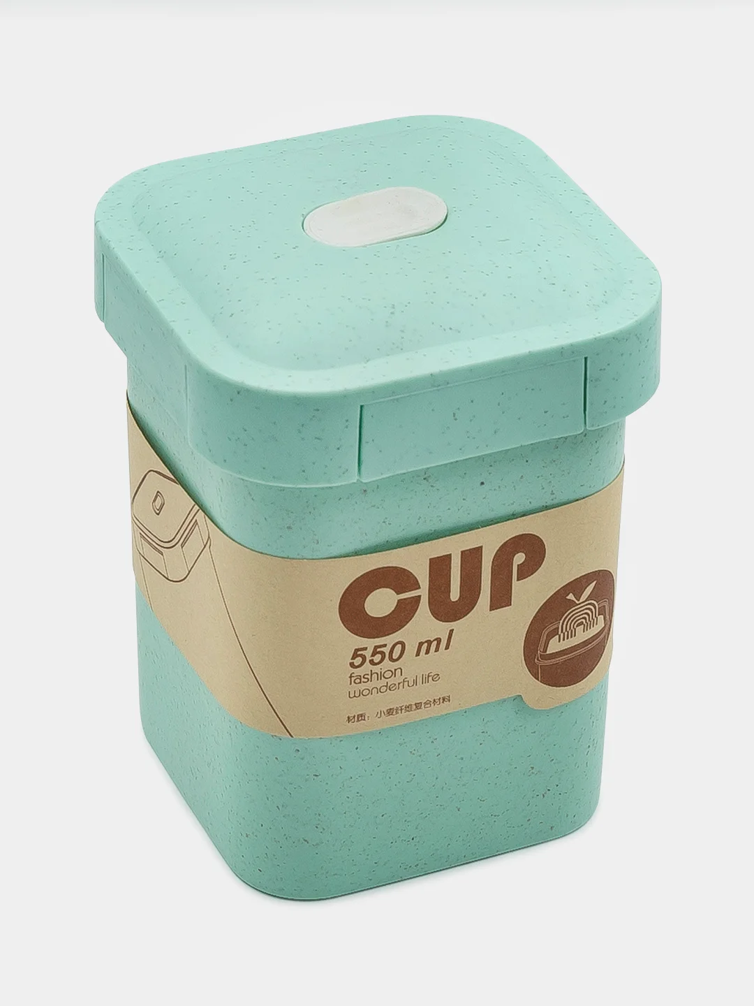 Бирюзовый ланч-бокс супница CUP, 550 мл