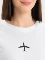 Белый футболка женская, с печатью