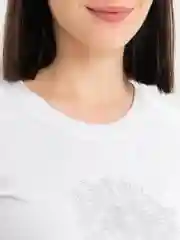 Молочный футболка женская, с печатью