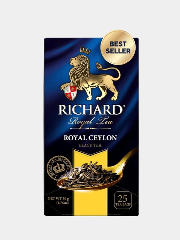 Чай в пакетиках Richard Royal Ceylon черный, 25 пакетиков