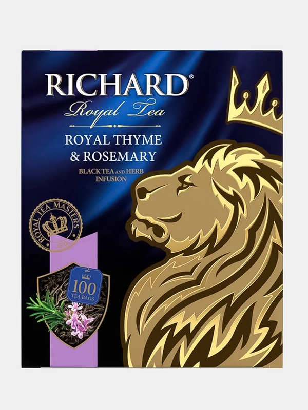 Чай в пакетиках Richard Royal Thyme & Rosemary черный ароматизированный 100 пакетиков
