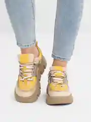 Желтый кроссовки женские