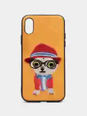 Желтый чехол для iPhone X/XS, с глазастыми животными