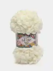 Молочный пряжа Alize Puffy Fine, петельки маленькие, 100 г, 14 м