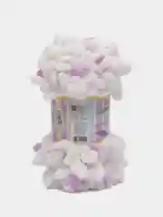Слоновая кость пряжа Alize Puffy Color, петельки большие, 100 г, 9 м