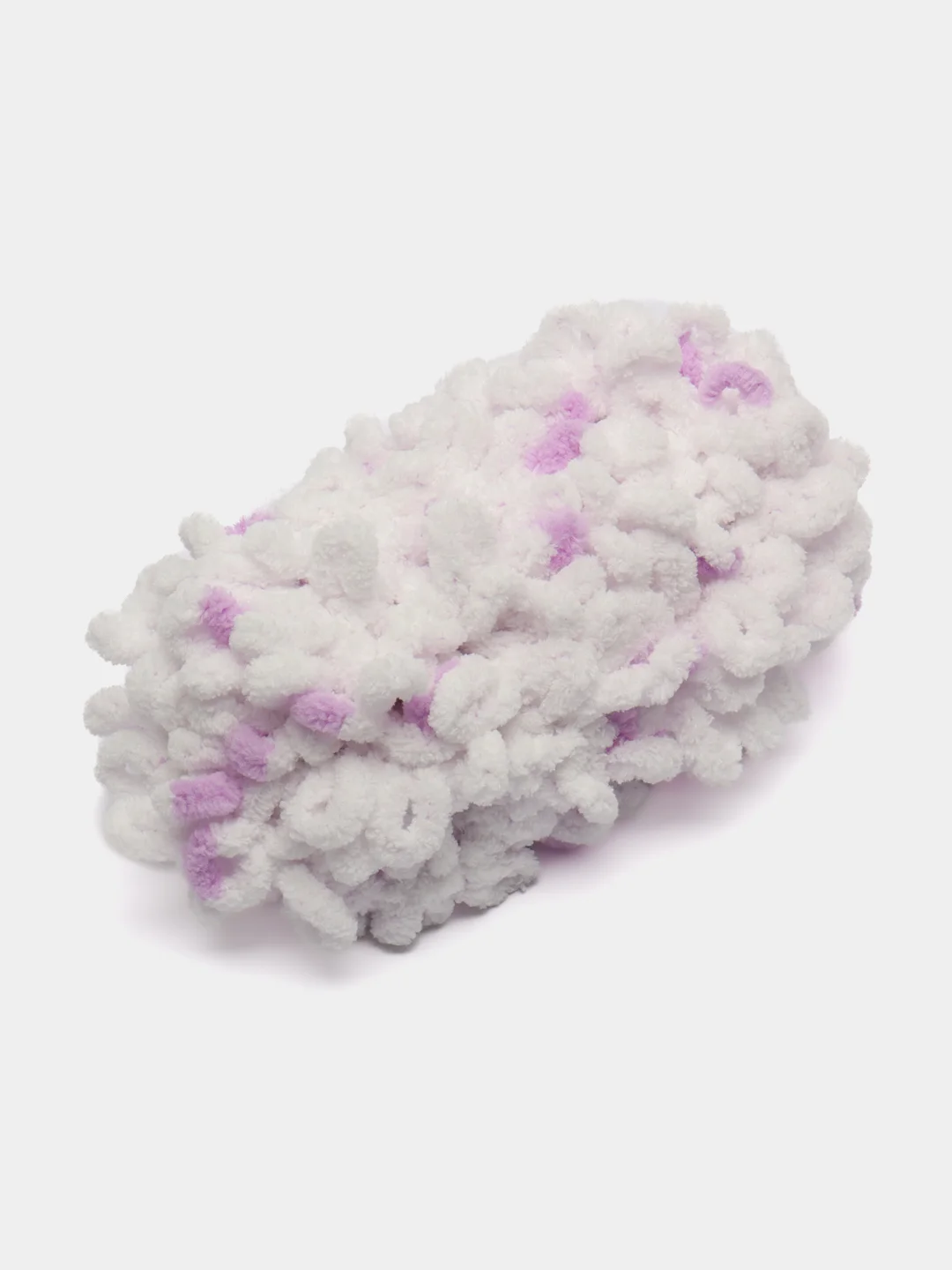 Слоновая кость пряжа Alize Puffy Color, петельки большие, 100 г, 9 м