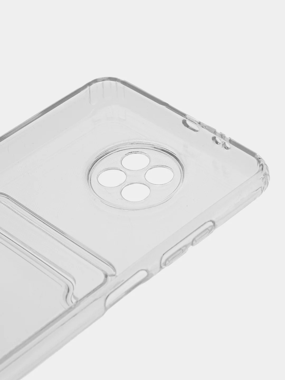Прозрачный чехол на Xiaomi Redmi Note 9T / Note 9 5G, прозрачный, силиконовый, с карманом для карт