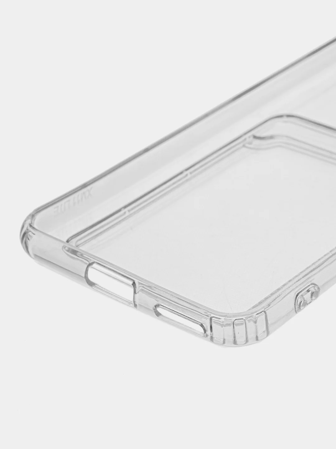 Прозрачный чехол с карманом для карт на Xiaomi Mi 11 Lite, прозрачный, силиконовый