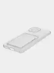 Прозрачный чехол с карманом для карт на Xiaomi Mi 11 Lite, прозрачный, силиконовый