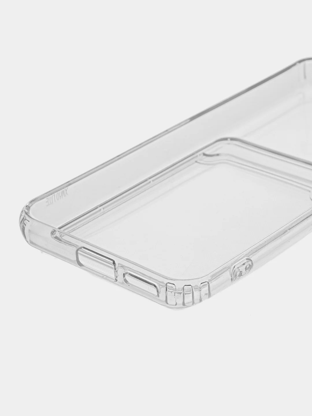Прозрачный чехол с карманом для карт на Xiaomi Mi 10 Lite, прозрачный, силиконовый