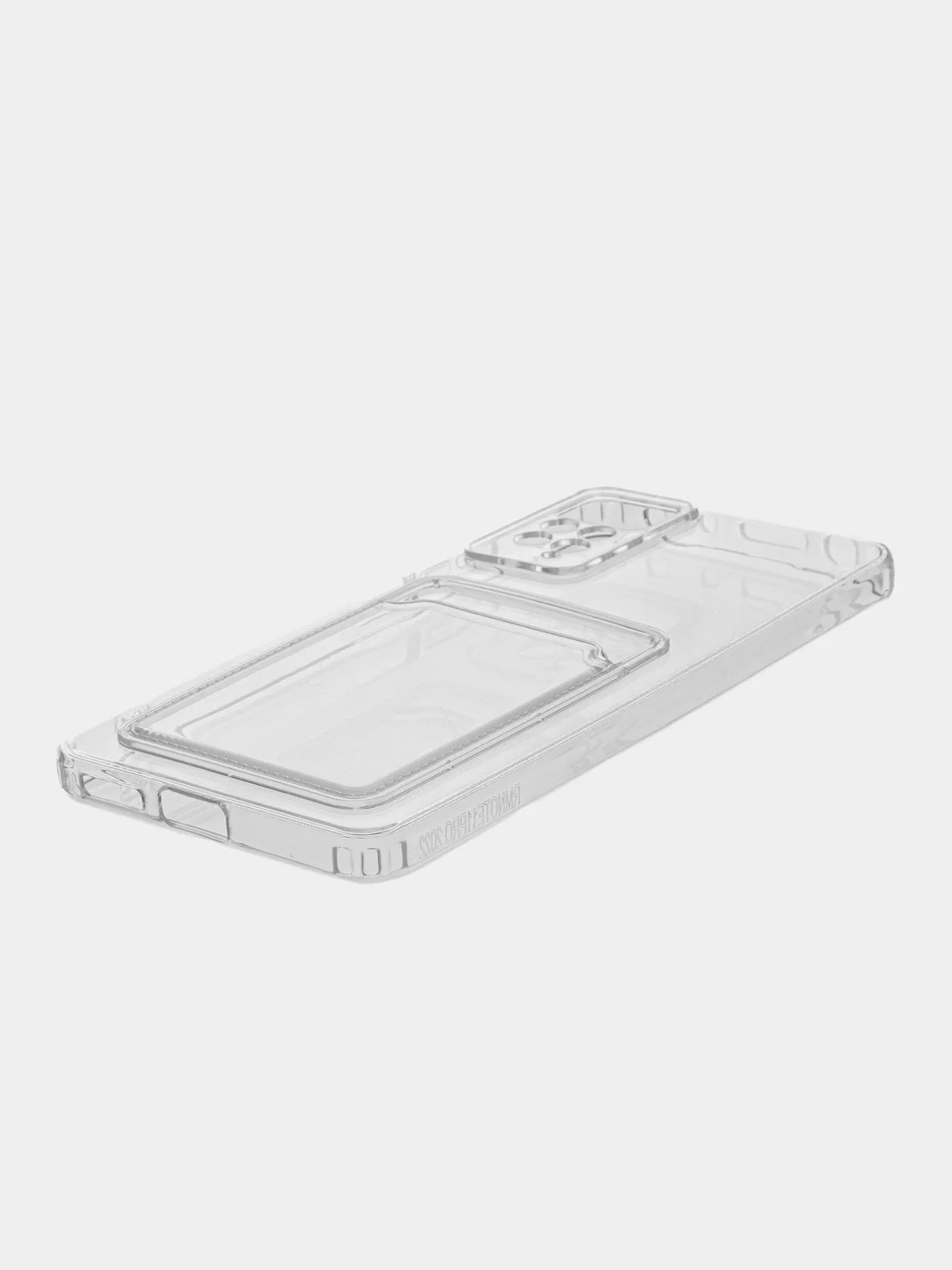 Прозрачный чехол с карманом для карт на Xiaomi Redmi Note 11 Pro, прозрачный, силиконовый