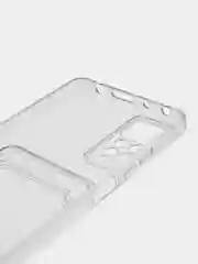 Прозрачный чехол с карманом для карт на Xiaomi Redmi Note 11 Pro, прозрачный, силиконовый