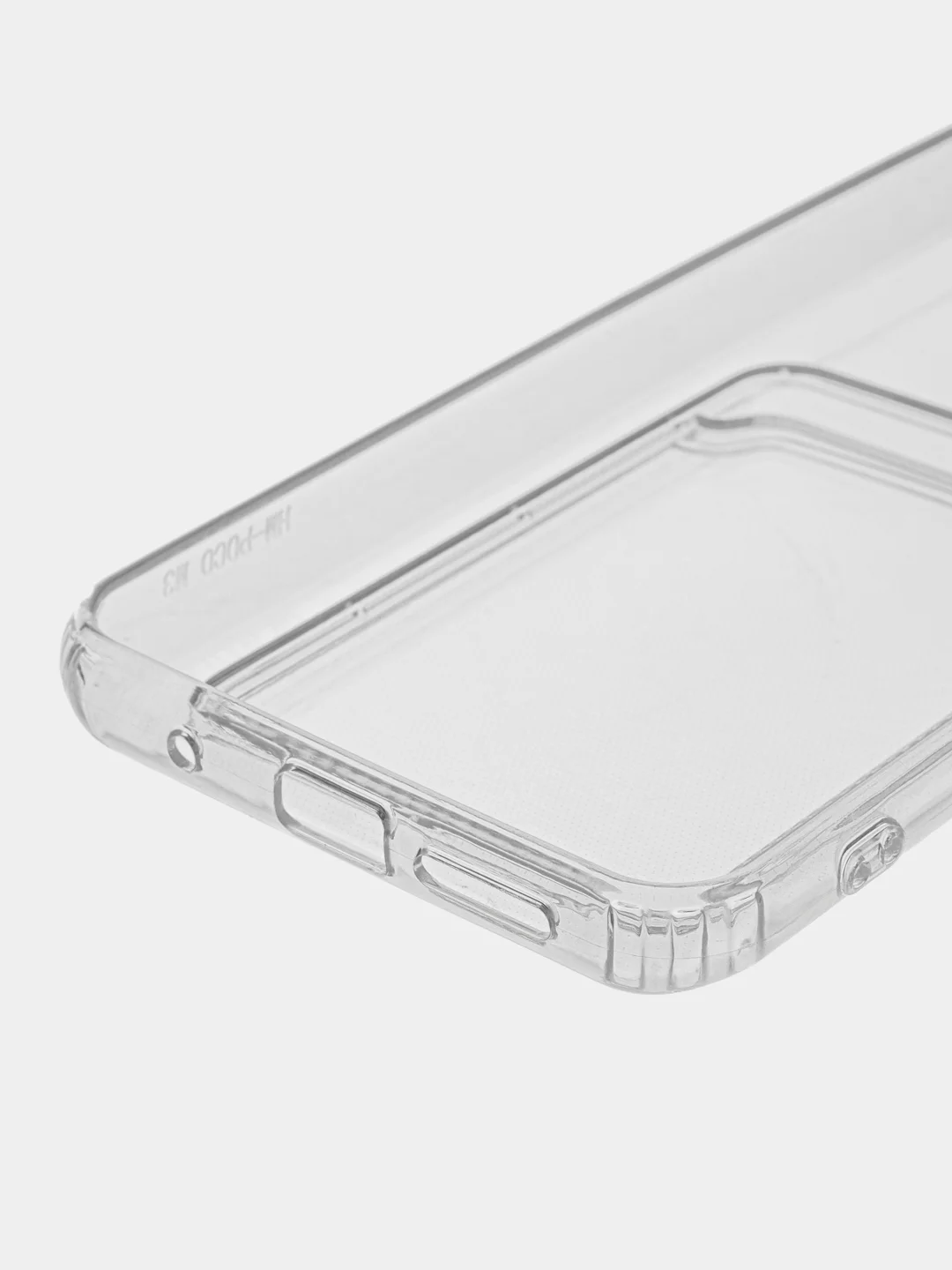 Прозрачный чехол с карманом для карт на Xiaomi Mi POCO M3, прозрачный, силиконовый