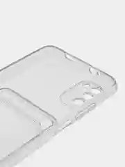 Прозрачный чехол с карманом для карт на Xiaomi Mi POCO M3, прозрачный, силиконовый