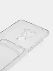 Прозрачный чехол силиконовый с карманом для карт на Xiaomi Redmi Note 9 / 10X 4G, прозрачный