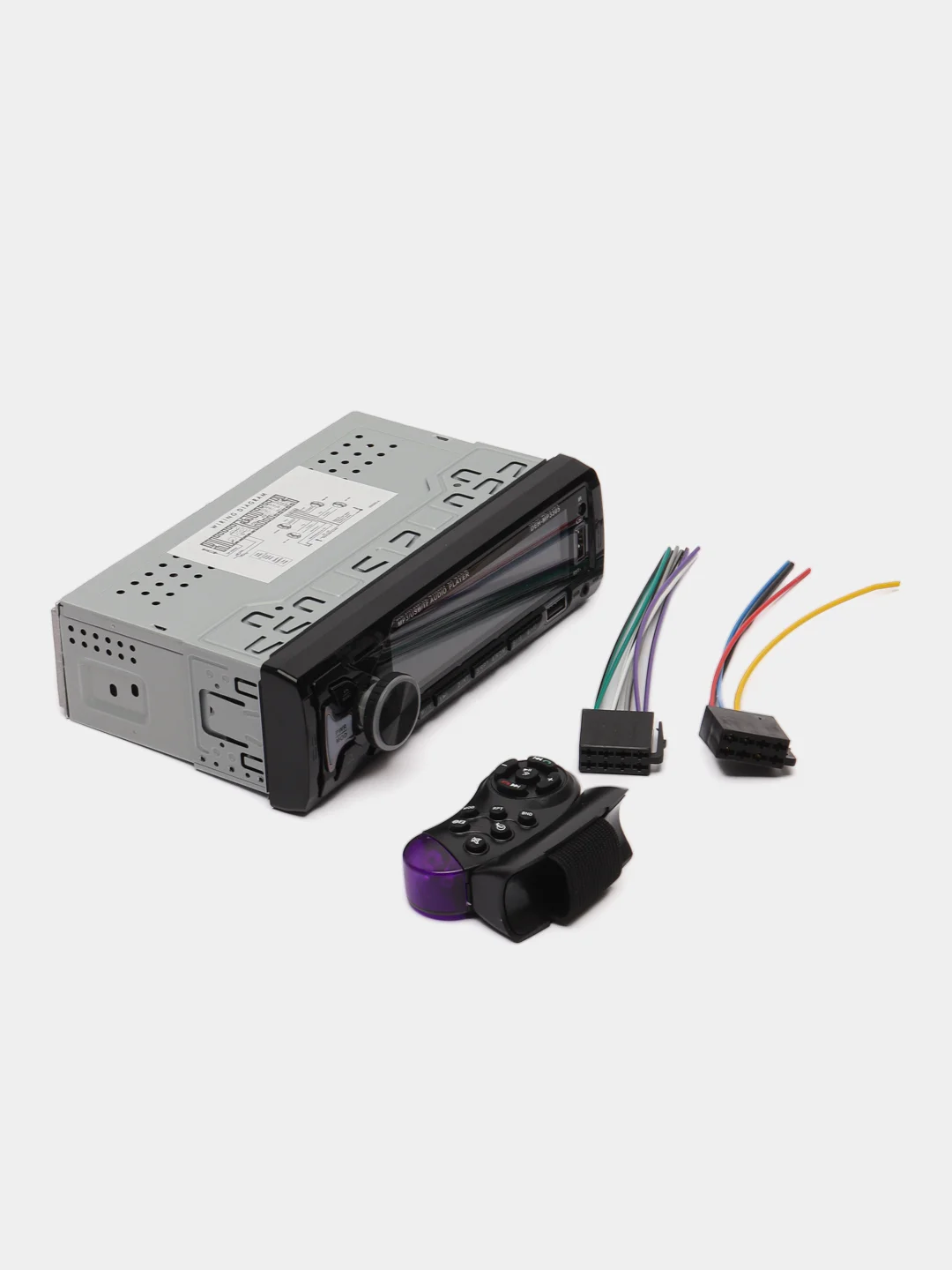 Автомагнитола / магнитола автомобильная 1 DIN, Bluetooth, AUX, USB, 7 цветов подсветки