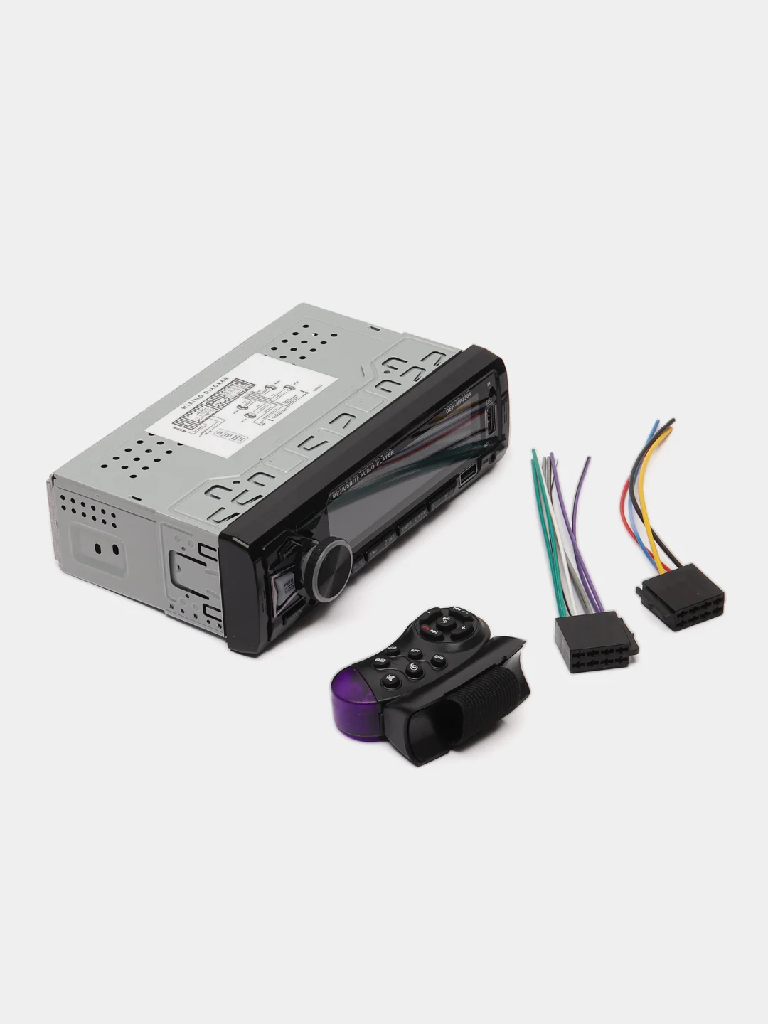 Автомагнитола / магнитола автомобильная 1 DIN, Bluetooth, AUX, USB, 7 цветов подсветки