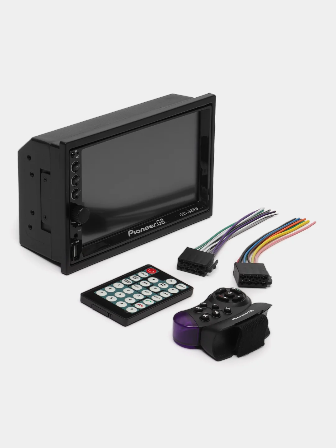 Магнитола 2 DIN, экран 7", Bluetooth, USB, AUX, 2 пульта, микрофон