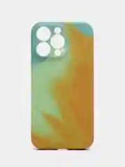Бирюзовый силиконовый чехол с защитой камеры Apple iPhone 13 Pro Max, 7 Plus 8+ XS с рисунком