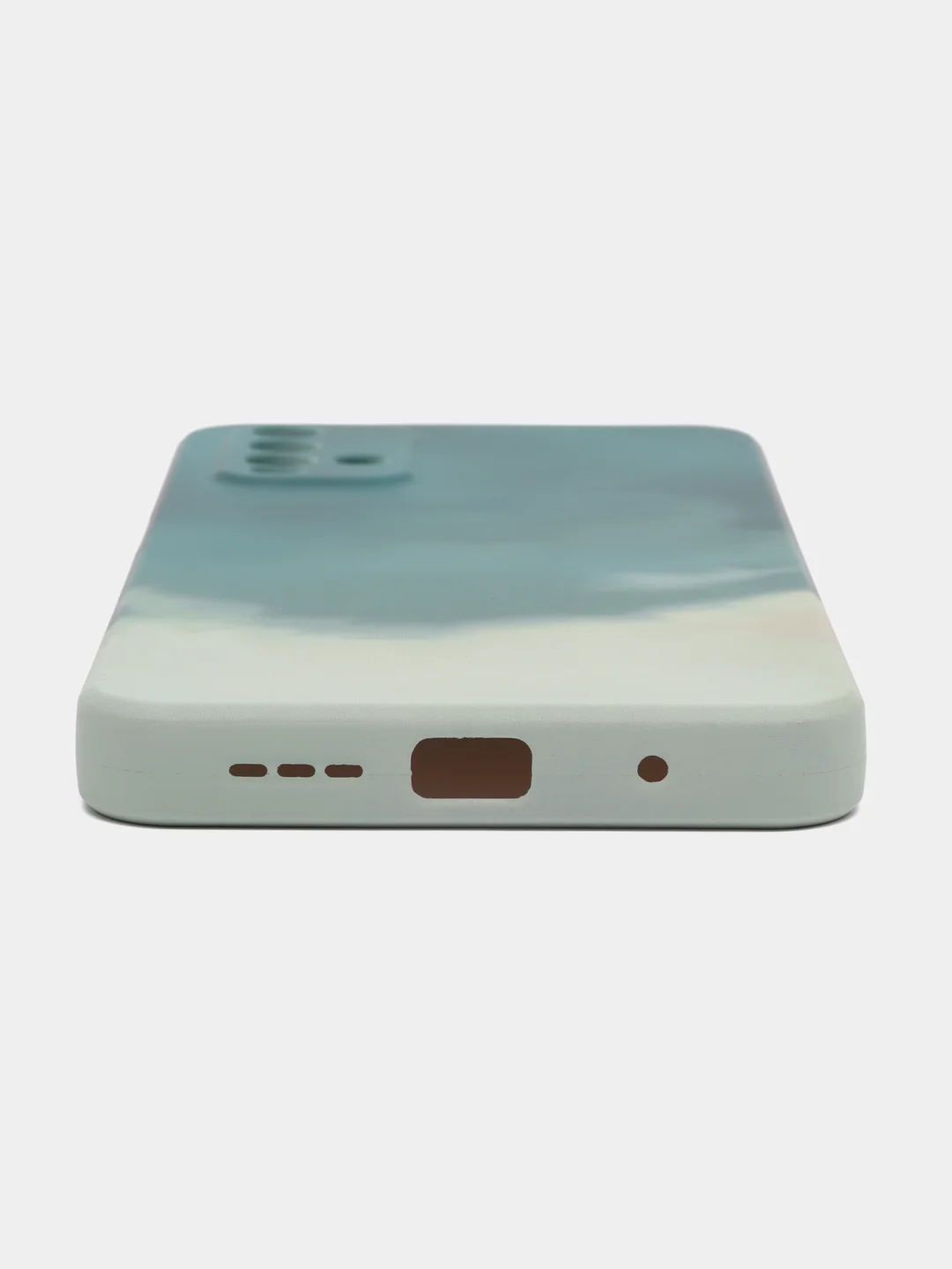 Тёмно-бирюзовый силиконовый чехол с защитой камеры Xiaomi Redmi Note 11 Pro, 10S, 9T, 9C, 9  с рисунком