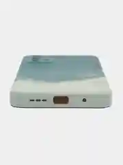 Тёмно-бирюзовый силиконовый чехол с защитой камеры Xiaomi Redmi Note 11 Pro, 10S, 9T, 9C, 9  с рисунком