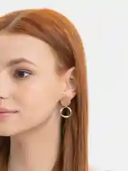 Бежевый винтажные матовые серьги