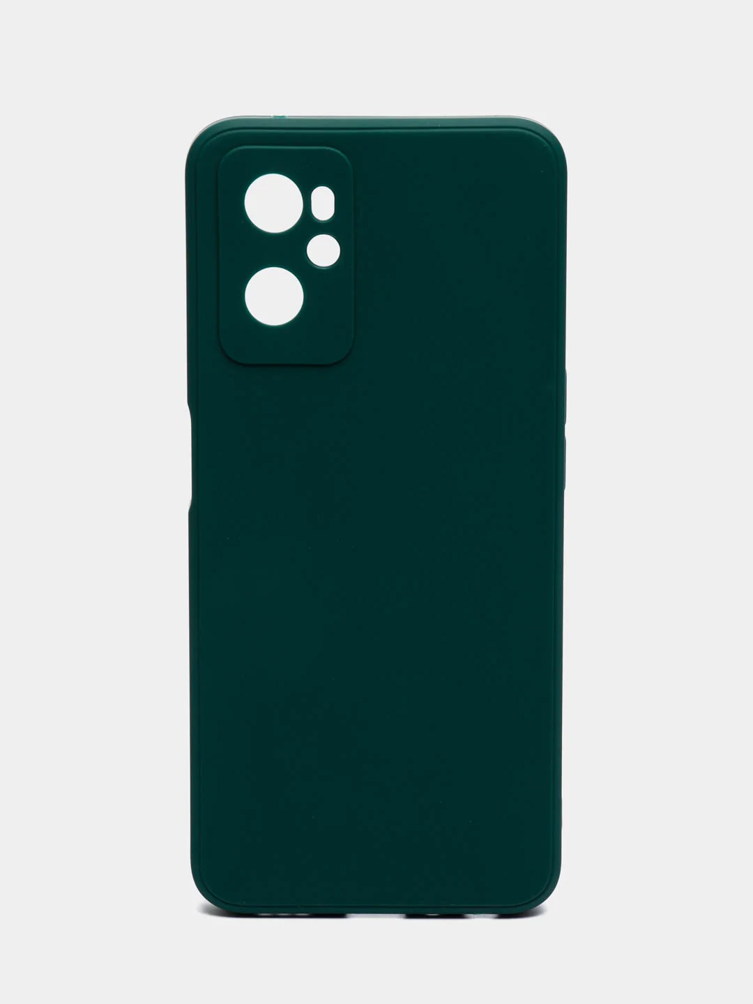 Тёмно-зелёный силиконовый чехол для Realme 9i 4G / Oppo A96, (Реалми 9Ай / Оппо А96), прозрачный