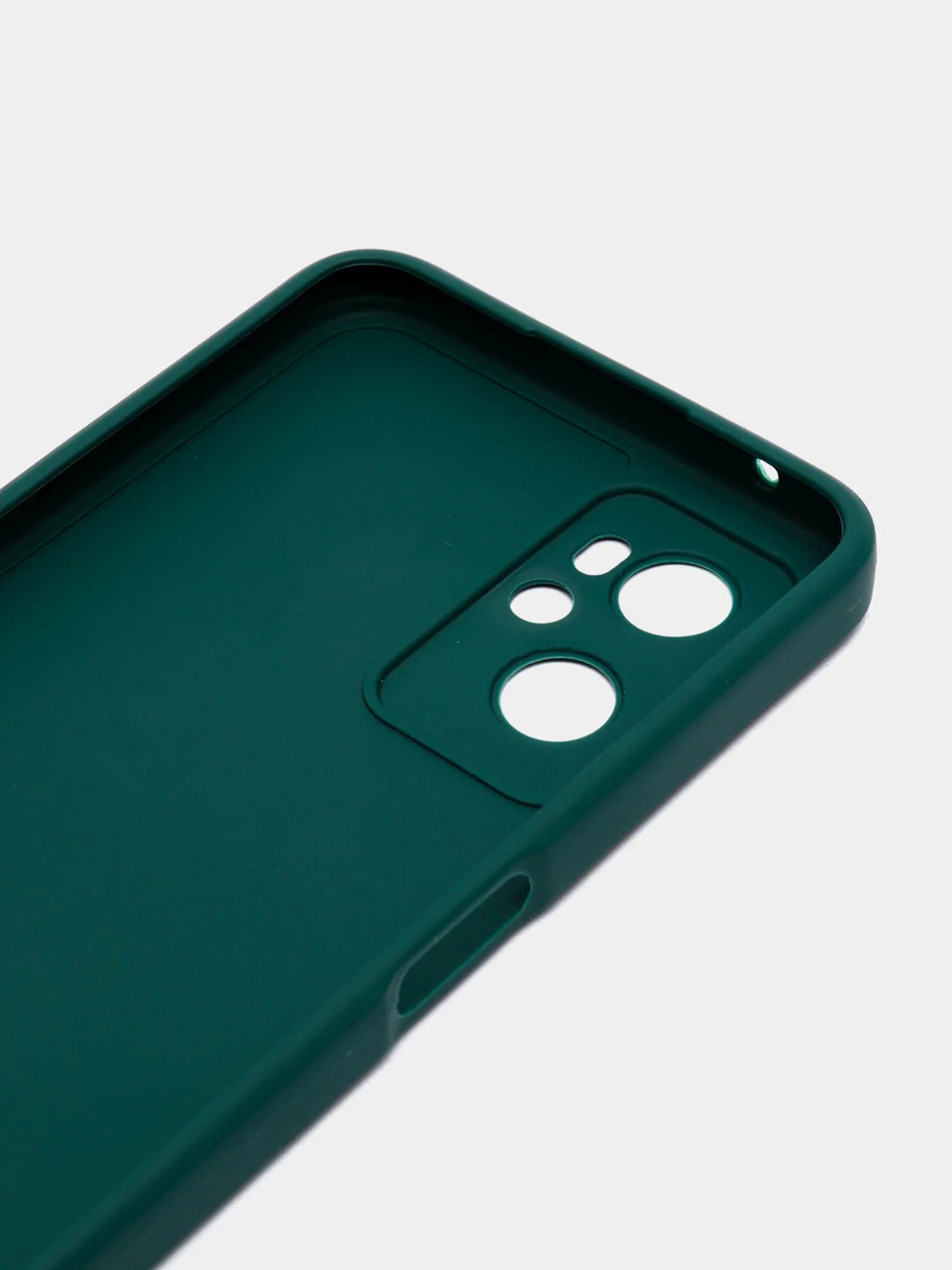 Тёмно-зелёный силиконовый чехол для Realme 9i 4G / Oppo A96, (Реалми 9Ай / Оппо А96), прозрачный