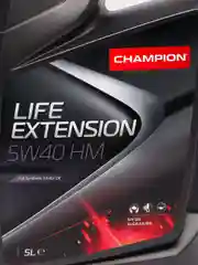 Автомобильное моторное синтетическое масло Champion Life Extension 5w40 HM, 5 литров