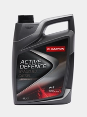Автомобильное моторное масло Champion Active Defence 10W40 B4 Diesel, 4 литра, Бельгия
