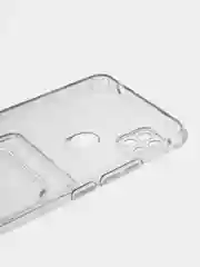 Прозрачный чехол с карманом для карт на Xiaomi Redmi 9C, прозрачный, силиконовый