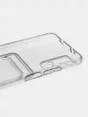 Прозрачный чехол с карманом для карт на Xiaomi Redmi 9T, прозрачный, силиконовый