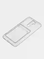 Прозрачный чехол с карманом для карт на Xiaomi Redmi 9, прозрачный, силиконовый