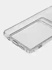 Прозрачный чехол на Xiaomi Redmi Note 8 Pro, прозрачный, силиконовый, с карманом для карт