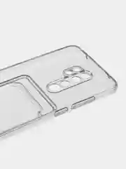 Прозрачный чехол на Xiaomi Redmi Note 8 Pro, прозрачный, силиконовый, с карманом для карт