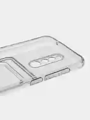 Прозрачный чехол с карманом для карт на Xiaomi Redmi 8, 8A, 8A Ultra, прозрачный, силиконовый