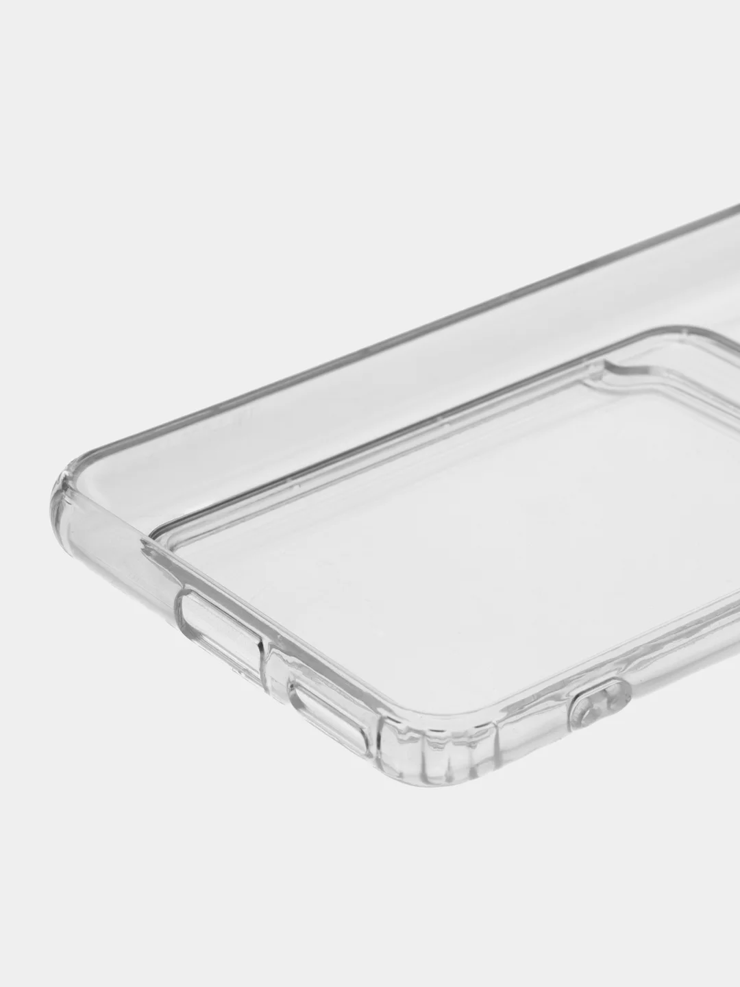 Прозрачный чехол с карманом для карт на Xiaomi POCO F3/K40/K40 Pro/Mi 11i, прозрачный, силиконовый