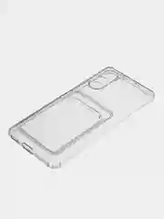 Прозрачный чехол с карманом для карт на Xiaomi POCO F3/K40/K40 Pro/Mi 11i, прозрачный, силиконовый