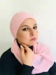 Бежевый меланж платок мусульманский