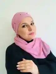 Фиолетовый платок мусульманский
