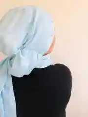 Голубой платок мусульманский