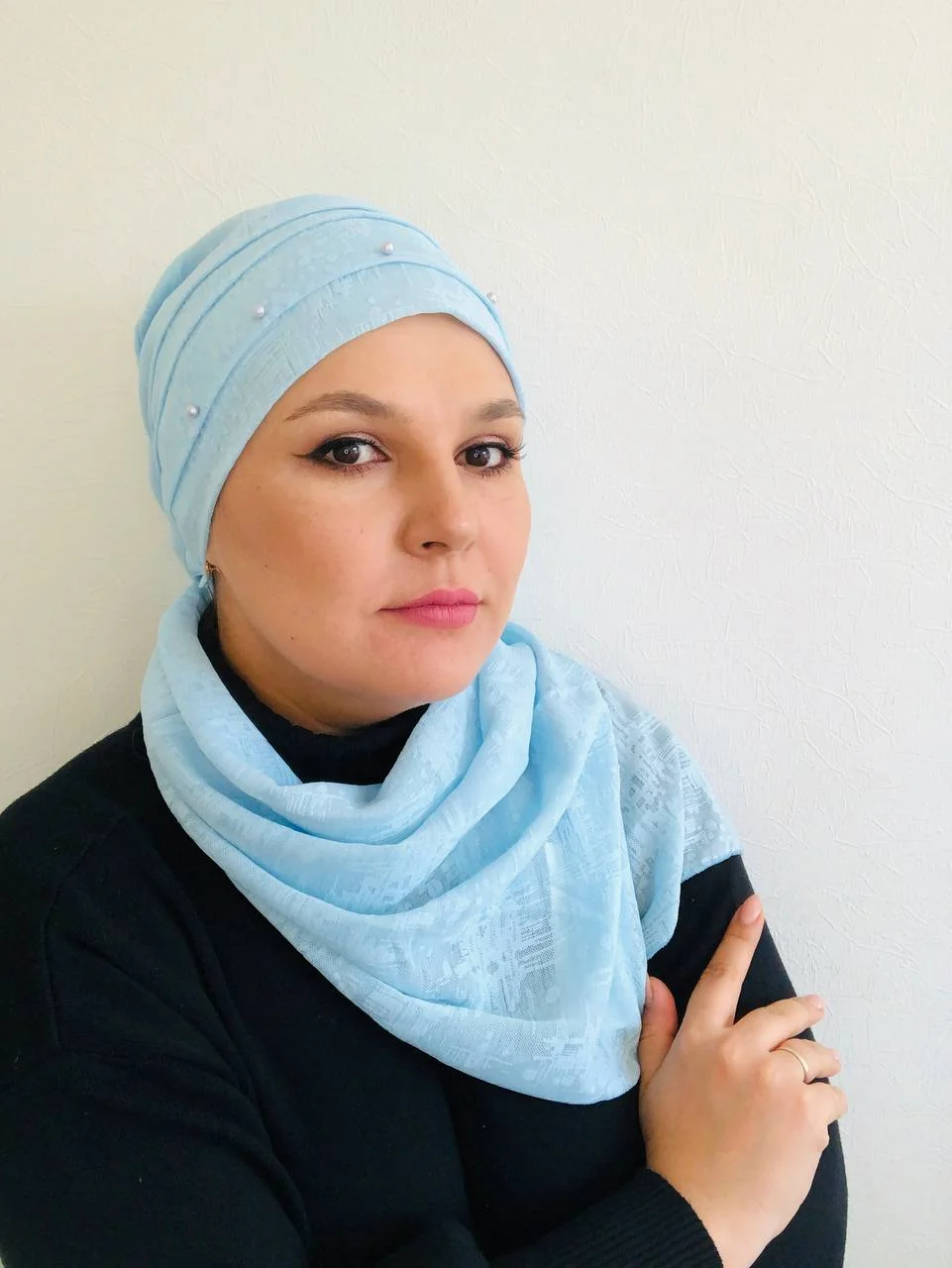 Голубой платок мусульманский
