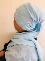 Голубой платок мусульманский