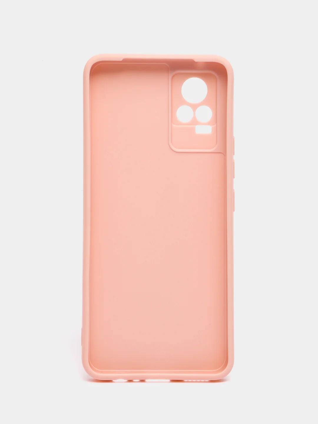 Пудровый силиконовый чехол для Vivo V21e (Виво В21Е) с защитой камеры