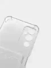 Чехол для Tecno Pova 4 Техно Пова 4, прозрачный с карманом для карты