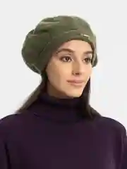 Хаки берет женский Матиолла, с отворотом, шапка на флисовом подкладе
